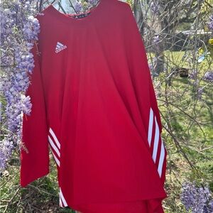 Adidas Red Long Sleeve Shirt